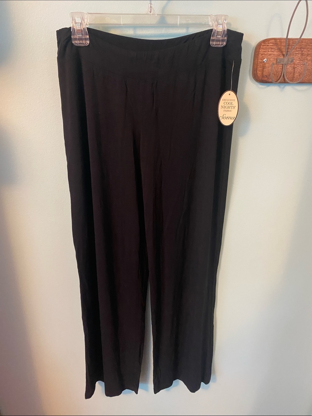 NEW WITH TAGS Soma Black Lightweight Cool Nights Lounge Pajama Pants medium